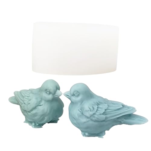 Vogel Silikonformen Gießformen 3D Vogel Gipsformen zum Gießen, Kerzenform Silikon, DIY Silikonform Kerzen Gießen Formen für Tortendeko, Schokolade, Seife, Sojawachs Kerzen, Handwerk Dekoration von GZWY