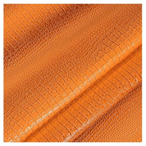 Kunstleder Stoff Krokodilmuster Glänzender PU-Kunstleder Polsterstoff Meterware 138 cm Breit für Sofastuhl-Sitzbezug, Möbel, DIY Crafts# Size: 1m/39.4inch,Colour: Purple(Oranje,1.38X1m) von GZXFEGZDCPH