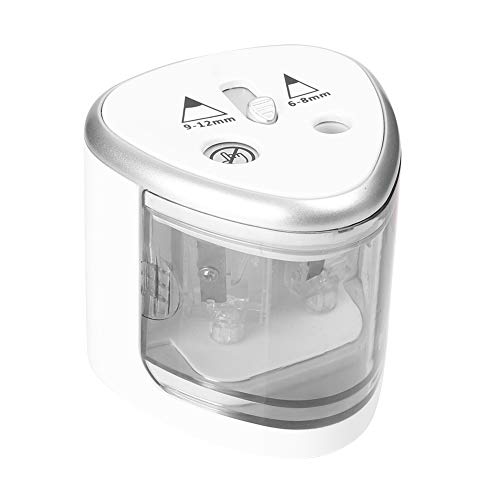 GZYF 7x7x7,5 cm Bleistiftspitzer, automatisch, batteriebetrieben, Doppelloch, Buntstifteschneider, für Büro, Schule, Künstler, Erwachsene und Kinder, Kunststoff, Silbe GZYF 7x7x7,5 cm Bleistiftspitzer, automatisch, batteriebetrieben, Doppelloch, Buntstifteschneider, für Büro, Schule, Künstler, Erwachsene und Kinder, Kunststoff, Silbe von GZYF