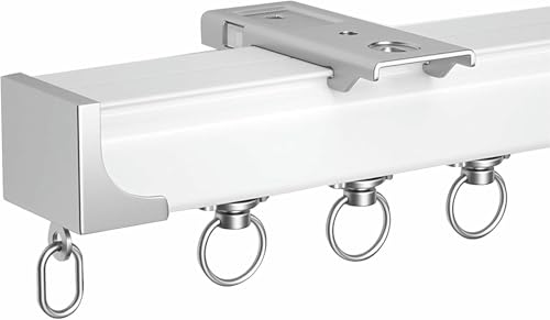 Deckenvorhangschiene, weiße Schiebetür für schwere Vorhänge, 9,8, 10, 12, 14, 16, 20, 23, 26, 29, 33, 36, 39, 42, 46, 49 Fuß lang, moderne Gardinenstange für Wand/Deckenmontage Deckenvorhangschiene, weiße Schiebetür für schwere Vorhänge, 9,8, 10, 12, 14, 16, 20, 23, 26, 29, 33, 36, 39, 42, 46, 49 Fuß lang, moderne Gardinenstange für Wand/Deckenmontage von GZYHDC