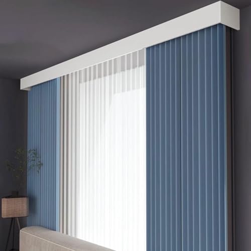 Doppelschienen-Vorhangschiene für Decke oder Fenster, Vorhangschiene Deckenmontage, Vorhangbordüre, Raumteiler, Deckenschienenset für Wohnzimmer (Wandmontage, 1,6 m) von GZYHDC