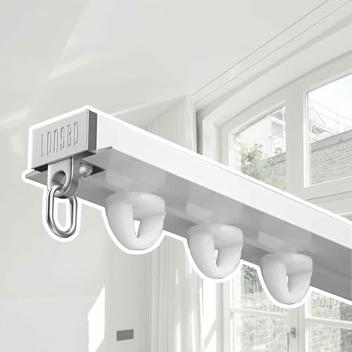 Duschvorhangschiene, Sichtschutzvorhänge für Raumteiler, Deckenschiene mit Vorhang, Wohnzimmer, eingebettet, unsichtbare Deckenvorhangschiene, Schienen-Set, Aluminium-Vorhangstange, Deckengleiter (9,4 Duschvorhangschiene, Sichtschutzvorhänge für Raumteiler, Deckenschiene mit Vorhang, Wohnzimmer, eingebettet, unsichtbare Deckenvorhangschiene, Schienen-Set, Aluminium-Vorhangstange, Deckengleiter (9,4 von GZYHDC