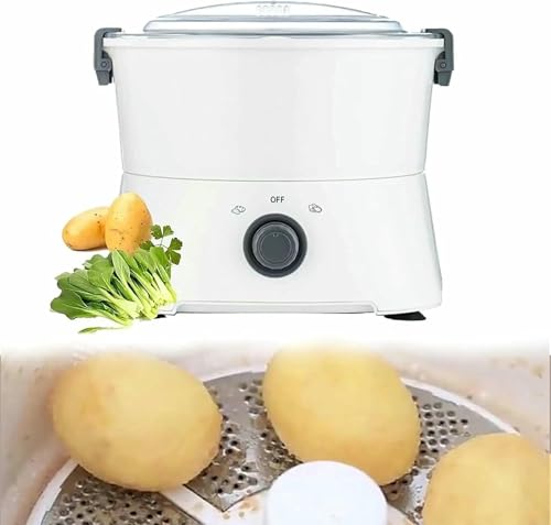Elektrischer Kartoffelschäler, Vollautomatische Schälmaschine, Schälzeit beträgt ca. 1 Minute/Maximale Kapazität 800 G/Gemüse-Dehydrationsfunktion von GZYHDC