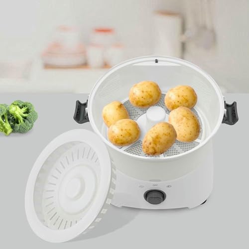 Elektrischer Schäler, Automatischer Multifunktionaler Elektrischer Kartoffelschäler, Drehwerkzeug zum Schälen von Obst, Äpfeln und Gemüse (Weiß) von GZYHDC