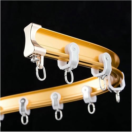 Raumteiler, Deckenschienensystem, Duschvorhänge aus Aluminiumlegierung, Schiebegardinenstange, goldene Gardinenstange für Pavillon, Hotel, Büro, flexibel Raumteiler, Deckenschienensystem, Duschvorhänge aus Aluminiumlegierung, Schiebegardinenstange, goldene Gardinenstange für Pavillon, Hotel, Büro, flexibel von GZYHDC