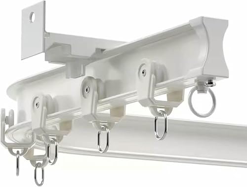 Weiße biegbare Vorhangschienen und Beschläge für schwere Vorhänge, Deckenmontage/Wandmontage, flexibles Aluminium-Vorhangschienen-Set, 5, 6, 7, 8, 9, 10, 11, 12, 13, 14, 15, 16, 18, 20, 22, 24 Fuß Weiße biegbare Vorhangschienen und Beschläge für schwere Vorhänge, Deckenmontage/Wandmontage, flexibles Aluminium-Vorhangschienen-Set, 5, 6, 7, 8, 9, 10, 11, 12, 13, 14, 15, 16, 18, 20, 22, 24 Fuß von GZYHDC