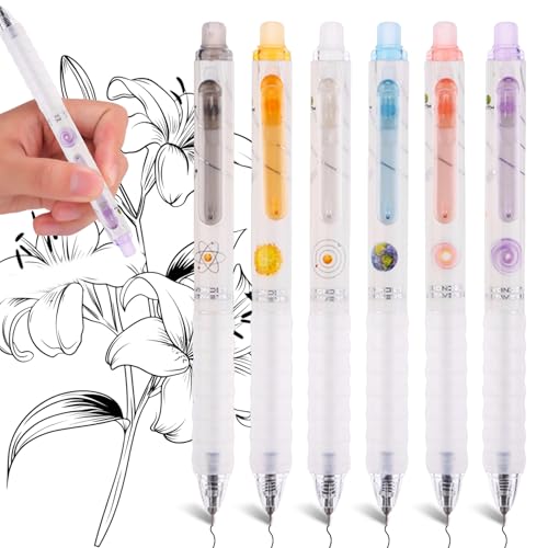 GZYYANG Radierbarer Kugelschreiber, 6 Stück Tintenroller Radierbar, Schwarz Kugelschreiber Radierbar, 0.5MM Einziehbare Radierbare Stifte für Studenten Geschenk, Schule Bürobedarf Schulsachen GZYYANG Radierbarer Kugelschreiber, 6 Stück Tintenroller Radierbar, Schwarz Kugelschreiber Radierbar, 0.5MM Einziehbare Radierbare Stifte für Studenten Geschenk, Schule Bürobedarf Schulsachen von GZYYANG