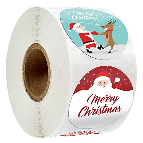 500 Stück Weihnachtsaufkleber Rund Etiketten Merry Christmas Sticker - Fröhliche Weihnachts Etiketten zum beschriften - Selbstklebend 500 Stück Weihnachtsaufkleber Rund Etiketten Merry Christmas Sticker - Fröhliche Weihnachts Etiketten zum beschriften - Selbstklebend von GZYshoyao