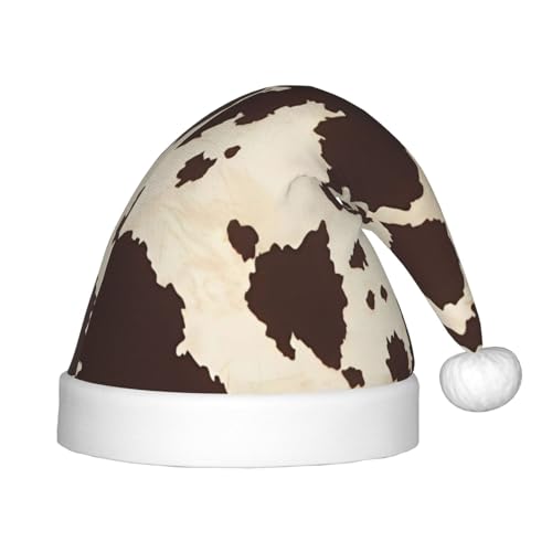 GaJher Kuhfell Druck Weihnachtsmütze - Xmas New Year Kopfbedeckung, lustige Kopfbedeckungen für Feiertagsfeiern für Halloween, Festival GaJher Kuhfell Druck Weihnachtsmütze - Xmas New Year Kopfbedeckung, lustige Kopfbedeckungen für Feiertagsfeiern für Halloween, Festival von GaJher