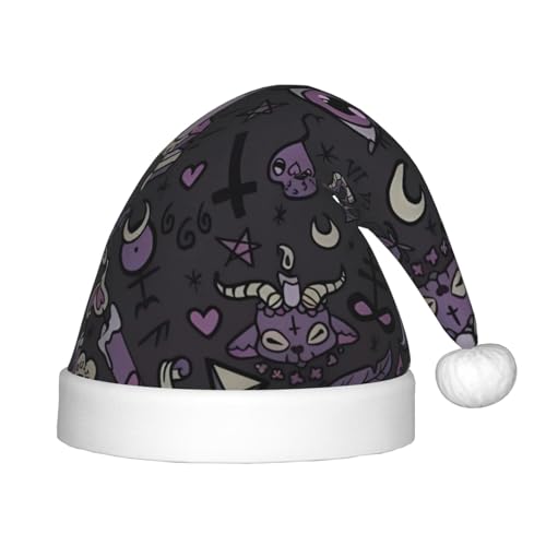 GaJher Lila Schwarz Goth Gruselige Weihnachtsmütze - Xmas New Year Headwear, Fun Kopfschmuck für Urlaub Partys für Halloween, Festival GaJher Lila Schwarz Goth Gruselige Weihnachtsmütze - Xmas New Year Headwear, Fun Kopfschmuck für Urlaub Partys für Halloween, Festival von GaJher