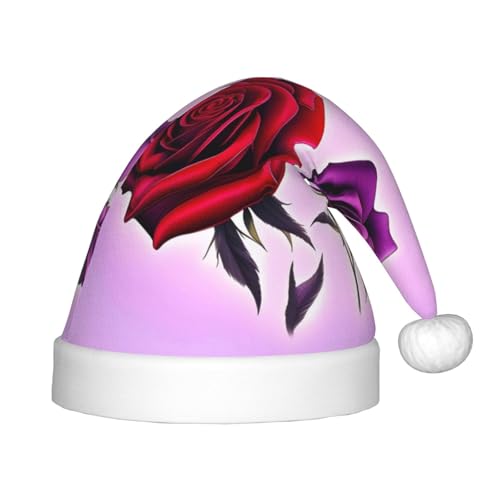 GaJher Rote und lila Rosen Weihnachtsmütze - Xmas New Year Kopfbedeckung, lustige Kopfschmuck für Feiertagsfeiern für Halloween, Festival GaJher Rote und lila Rosen Weihnachtsmütze - Xmas New Year Kopfbedeckung, lustige Kopfschmuck für Feiertagsfeiern für Halloween, Festival von GaJher