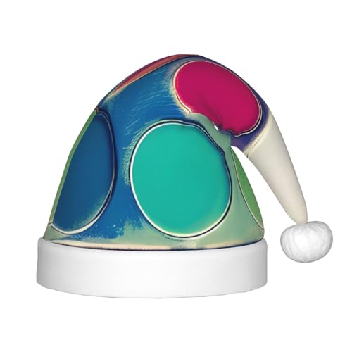 GaJher Runde Farbpalette Weihnachtsmütze – Weihnachts-Kopfbedeckung, lustige Kopfbedeckung für Feiertage, Partys für Halloween, Festivals GaJher Runde Farbpalette Weihnachtsmütze – Weihnachts-Kopfbedeckung, lustige Kopfbedeckung für Feiertage, Partys für Halloween, Festivals von GaJher