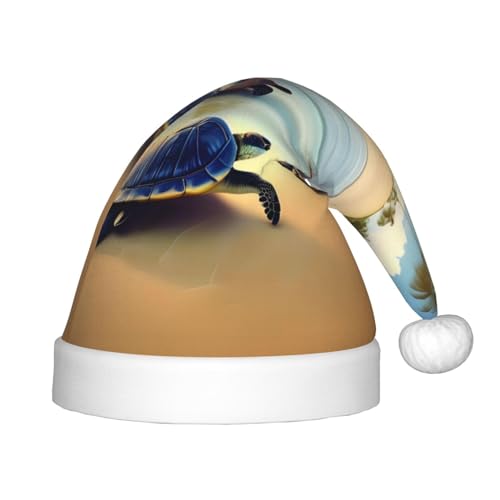 GaJher Schildkröten am Strand Weihnachtsmütze - Xmas New Year Kopfbedeckung, lustige Kopfschmuck für Urlaub Partys für Halloween, Festival von GaJher