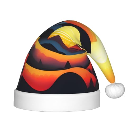 GaJher Sunrise Mountain Weihnachtsmütze - Xmas New Year Headwear, Fun Headpieces for Holiday Parties for Halloween, Festival GaJher Sunrise Mountain Weihnachtsmütze - Xmas New Year Headwear, Fun Headpieces for Holiday Parties for Halloween, Festival von GaJher