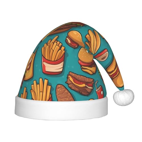 GaJher Viele Cartoon-Burger-Pommes-Weihnachtsmütze, Weihnachts-Kopfbedeckung, lustige Kopfbedeckungen für Feiertage, Partys, Halloween, Festival GaJher Viele Cartoon-Burger-Pommes-Weihnachtsmütze, Weihnachts-Kopfbedeckung, lustige Kopfbedeckungen für Feiertage, Partys, Halloween, Festival von GaJher