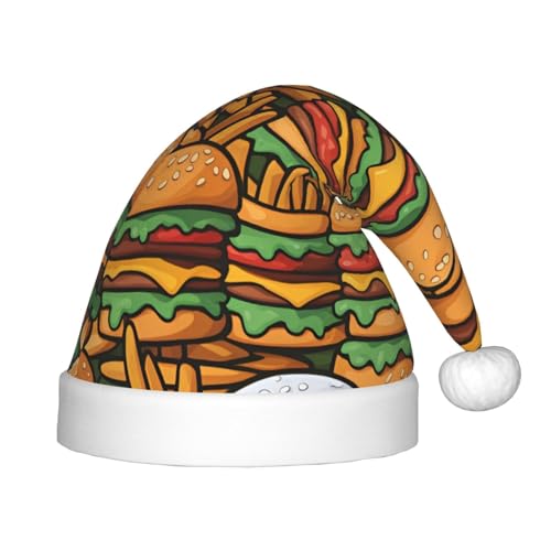GaJher Viele süße Burger Weihnachtsmütze - Xmas New Year Kopfbedeckung, lustige Kopfschmuck für Feiertagsfeiern für Halloween, Festival GaJher Viele süße Burger Weihnachtsmütze - Xmas New Year Kopfbedeckung, lustige Kopfschmuck für Feiertagsfeiern für Halloween, Festival von GaJher