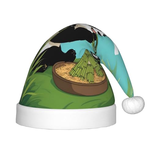 GaJher Zwei süße große Pandas Weihnachtsmütze - Xmas New Year Kopfbedeckung, lustige Kopfschmuck für Feiertagsfeiern für Halloween, Festival GaJher Zwei süße große Pandas Weihnachtsmütze - Xmas New Year Kopfbedeckung, lustige Kopfschmuck für Feiertagsfeiern für Halloween, Festival von GaJher