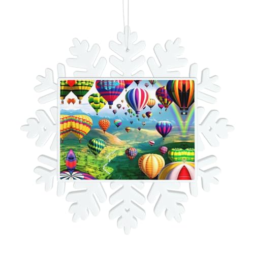 Heißluftballons Schneeflocken Dekorationen - Weihnachtsschmuck, perfekt für Urlaub, Hochzeit, Party und Heimdekoration von GaJher