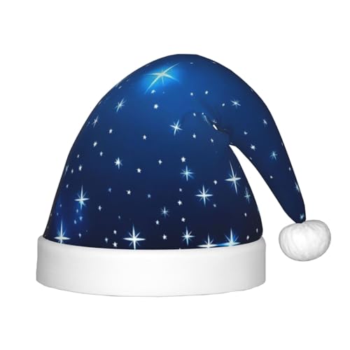 Weihnachtsmütze mit blauem Sternmuster – Kopfbedeckung für Weihnachten, Neujahr, lustige Kopfbedeckungen für Feiertage, Partys für Halloween, Festival Weihnachtsmütze mit blauem Sternmuster – Kopfbedeckung für Weihnachten, Neujahr, lustige Kopfbedeckungen für Feiertage, Partys für Halloween, Festival von GaJher