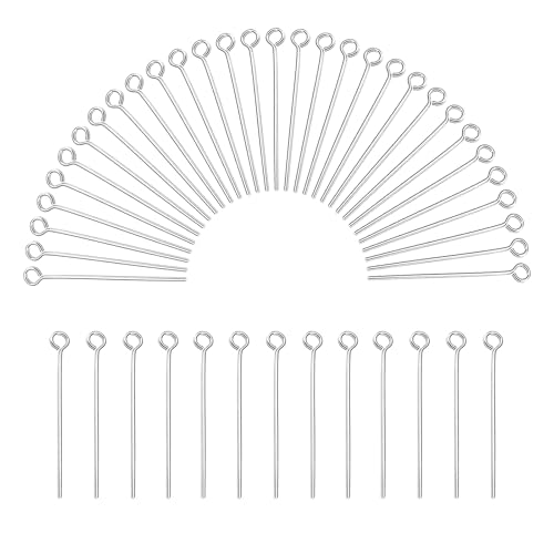 200 Stück Ösennadeln für Schmuckherstellung, Mini-Metalldraht, Augennadeln mit offenem Öse, Nadeln für Bastelarbeiten, Perlen, Ohrringe, Anhänger, Halsketten, Armbänder 200 Stück Ösennadeln für Schmuckherstellung, Mini-Metalldraht, Augennadeln mit offenem Öse, Nadeln für Bastelarbeiten, Perlen, Ohrringe, Anhänger, Halsketten, Armbänder von Gabrella