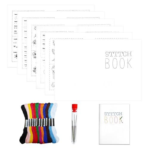 DIY Handgefertigtes Stickstichbuch, Nähbücher für Anfänger, Stickmuster geeignet für Anfänger und Sticker von Gabrella
