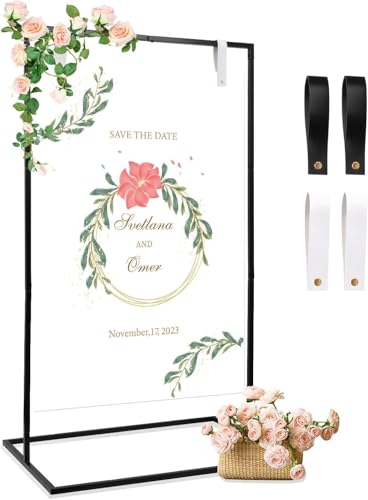 Gachiwar Willkommensschild für Hochzeit, 73 x 53 x 123 cm, Aufsteller für Hochzeit, Präsentationsständer aus Metall, eine schöne Staffelei aus Metall Gachiwar Willkommensschild für Hochzeit, 73 x 53 x 123 cm, Aufsteller für Hochzeit, Präsentationsständer aus Metall, eine schöne Staffelei aus Metall von Gachiwar