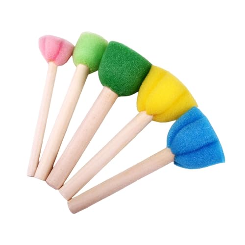 Malschwämme Für Kinder - Schaumstoff Stupfpinsel, 5 Stück Wiederverwendbare Schwammpinsel Mit Holzgriff Zum Malen Von Kleinkindern Malschwämme Für Kinder - Schaumstoff Stupfpinsel, 5 Stück Wiederverwendbare Schwammpinsel Mit Holzgriff Zum Malen Von Kleinkindern von Gacqpli