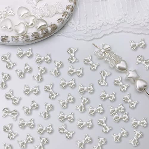 200 Stück Schleifen-Perlen, 11 x 11 mm, exquisite Kunstperlen für Frauen (200 Stück Schleife) von Gadjica