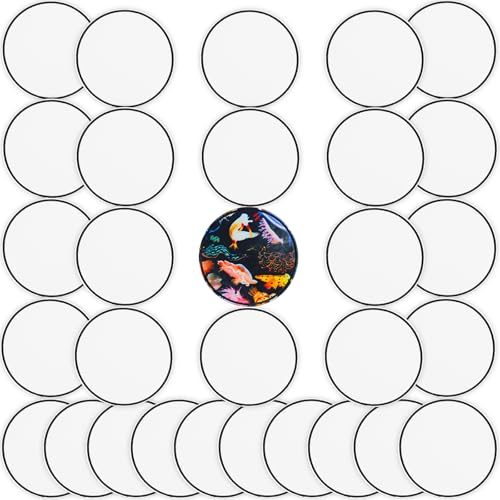 Gadjica Sublimations-Patches zum Aufbügeln, flache weiße Bordüre, zum Aufbügeln, blanko, für Mützen, Mützen, Beanie, Schwarz, rund, 7,6 x 7,6 cm, 30 Stück Gadjica Sublimations-Patches zum Aufbügeln, flache weiße Bordüre, zum Aufbügeln, blanko, für Mützen, Mützen, Beanie, Schwarz, rund, 7,6 x 7,6 cm, 30 Stück von Gadjica