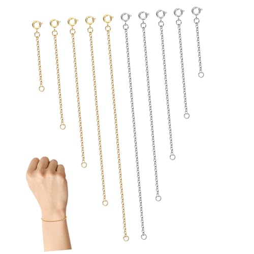 10Stücke Armbandverlängerungen und DIY Schmuckherstellung Einfach Anzubringen und Langlebig von Gadpiparty