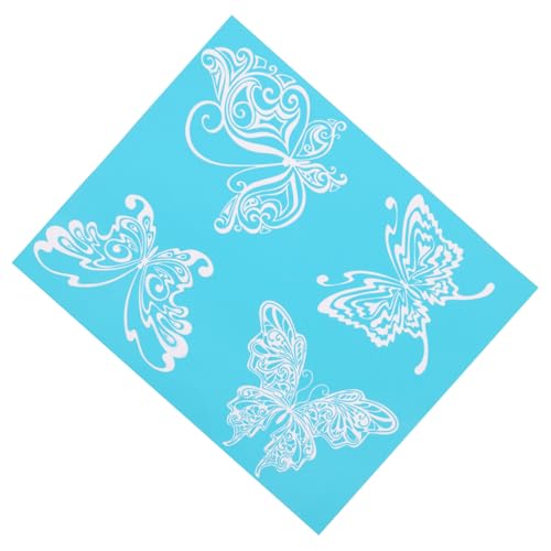 Gadpiparty 1 Blatt Diy Schablone für Siebdruck Selbstklebende Schmetterlings Designs Wiederverwendbare und Waschbare Mesh Transfer Schablone für Bastelprojekte und Dekoration von Gadpiparty