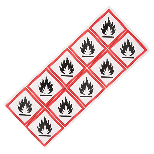 Gadpiparty 1 Blatt Flammende Flüssigkeit Warnschild Selbstklebender Aufkleber zur Kennzeichnung Gefährlicher Stoffe für Effektive Brandschutzmaßnahmen und Öffentlichen Einrichtungen von Gadpiparty