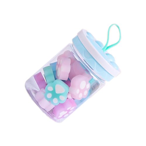 Gadpiparty 1 Karton Niedliche Katzenpfoten radiergummis Leuchtend Kindergarten Schule Schüler Geschenk Praktische Leichte Radiergummi box mit Lustigem Design für Kreative Farbe von Gadpiparty