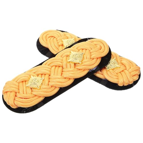 Gadpiparty 1 Paar Goldene Woven Schulterabzeichen mit Sternen Design für Epauletten für Sicherheitskleidung und Formelle Anlässe Dekorative Schulterklappen Gadpiparty 1 Paar Goldene Woven Schulterabzeichen mit Sternen Design für Epauletten für Sicherheitskleidung und Formelle Anlässe Dekorative Schulterklappen von Gadpiparty