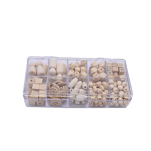 Gadpiparty 1 Packung Diy Holzperlen für Schmuckherstellung Verschiedenen Formen Kunststoffbox für Bastelprojekte und Kreative Diy Ideen für Frauen von Gadpiparty