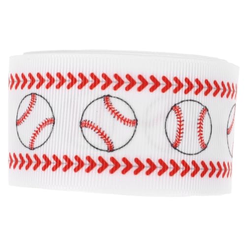 Gadpiparty 1 Rolle Baseball League Kopfschmuck Sportband Wickelband Bänder umwickeln Band zum Verpacken Party-Geschenkbänder praktisches Geschenkband DIY-Band basteln Baseballband Stoff Weiß von Gadpiparty