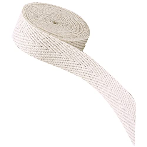 Gadpiparty 1 Rolle Baumwollband Weißes Schrägband für Diy Bastelprojekte und Dekoration Hochwertiges Weiches und Langlebiges Material für Partys und Floristik von Gadpiparty