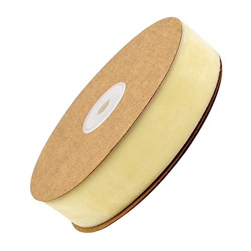 Gadpiparty 1 Rolle Beflockungsband Verpackung Haarband Naht Textilband Geschenkband einzel dünn Stoffbänder Band zum Verpacken von Geschenken Kranzband Hochzeitsband Juwelenband Beige von Gadpiparty