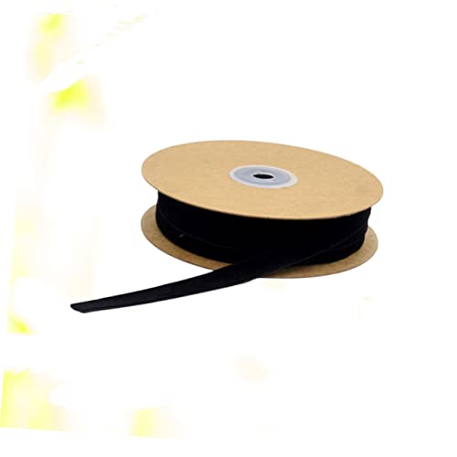 Gadpiparty 1 Rolle Beflockungsband dünnes schwarzes Band Sackleinenband Bänder für Handwerk Bänder zum Basteln weißes Band Garnband Geschenkverpackungsband Geschenkbänder ein Verpackungsband von Gadpiparty