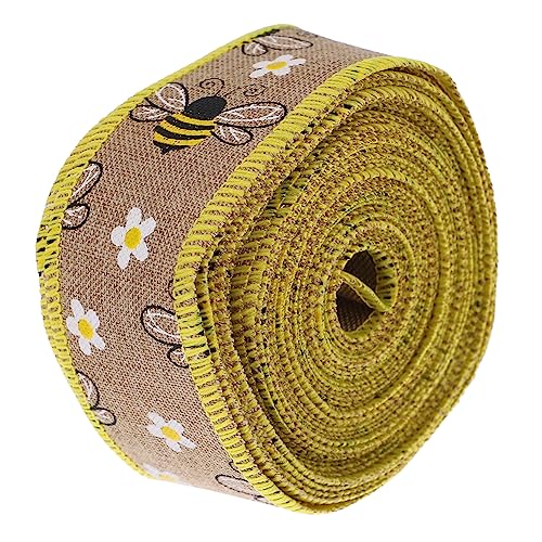 Gadpiparty 1 Rolle Bienenmuster Geschenkband Yards Satinband für DIY Dekoration Hochwertiges Langlebiges Wickelbänder für und Feste für Persönliche und Professionelle Anwendungen von Gadpiparty