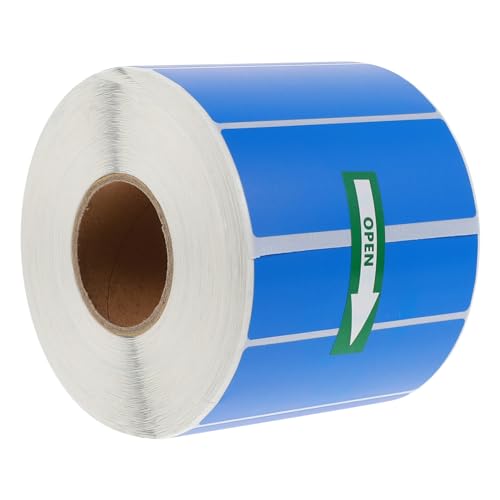 Gadpiparty 1 Rolle Buntes Etikettpapier Etiketten Klebeetikett Druckerpapier Leere Tag-aufkleber Einfache Aufkleber Preisaufkleber Für Kleine Unternehmen Kupferplattenaufkleber Blau von Gadpiparty