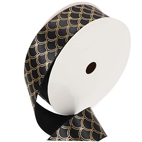 Gadpiparty 1 Rolle Diy Geschenkband Dekoratives Satinband für Hochzeiten Bastelarbeiten und Geschenkverpackungen Wellenmuster in Gold Projekte und Festliche Anlässe von Gadpiparty