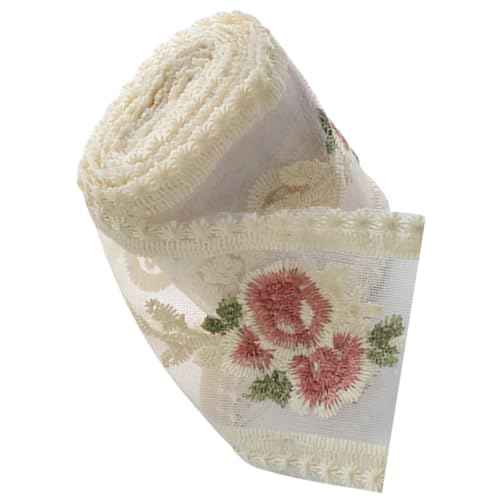 Gadpiparty 1 Rolle Diy Spitzenband Stickerei mit Rosenmuster Dekoratives Ribbon für Haarschmuck und Bastelarbeiten für Projekte und Personalisierte Accessoires von Gadpiparty