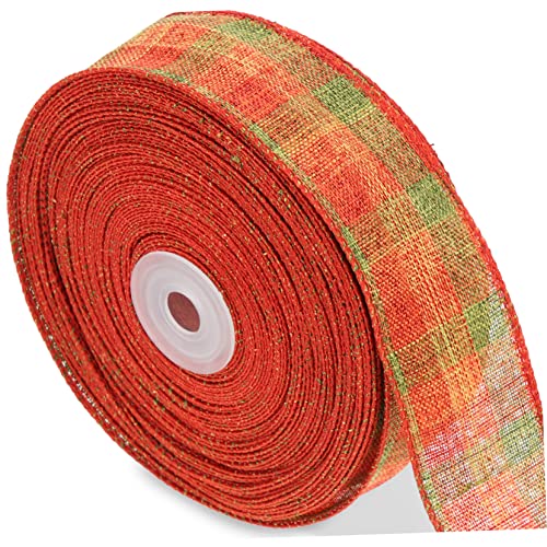 Gadpiparty 1 Rolle Geschenkband mit Drahtkante Yards Strapazierfähiges und Vielseitiges Dekorationsband für DIY Projekte Geschenkverpackung Bastelarbeiten und Floristik für Hochzeiten von Gadpiparty