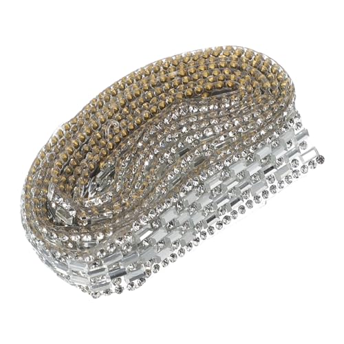 Gadpiparty 1 Rolle Gürtel aus Strass Schleifenmuster-Patch Strassstreifen zum Aufbügeln Strass-Bänder- Kleidung Strassstreifen handwerk strass Strasssteine von Gadpiparty