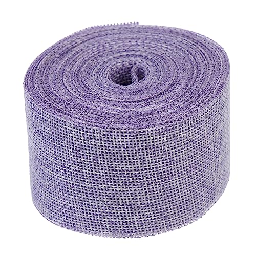 Gadpiparty 1 Rolle Gurtbandimitat Aus Leinen Hochzeit Rotes Band Farbig Partei Dekoratives Band Sackleinenband Gebundene Bänder Denim Bänder Zum Basteln Stoff Regenbogen Violett Betäuben von Gadpiparty