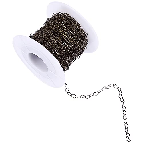 Gadpiparty 1 Rolle Herz Link Kette Kupfer für Diy Schmuckprojekte Wie und Armbänder Langlebig und Rostbeständig für Kreative Bastelarbeiten von Gadpiparty