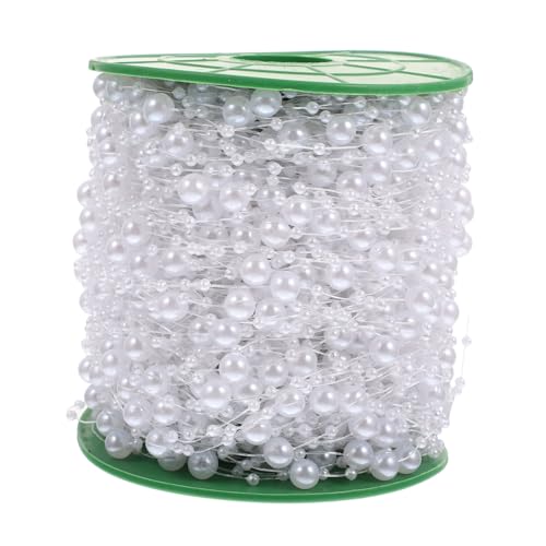 Gadpiparty 1 Rolle Künstliche Perlenkette für DIY Dekorationen Lange Schnur für Partydeko Bastelzubehör Blumenarrangements Brautsträuße und Tischdekorationen von Gadpiparty