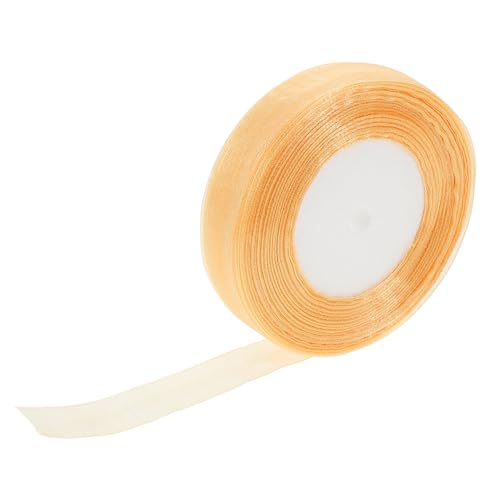 Gadpiparty 1 Rolle Leichter Goldgarngürtel Bänder Zum Verpacken Verpackung Seidenband Stoffband Wickeln Wickelband Paketband Für Den Täglichen Gebrauch Breites Band Chiffon Golden von Gadpiparty