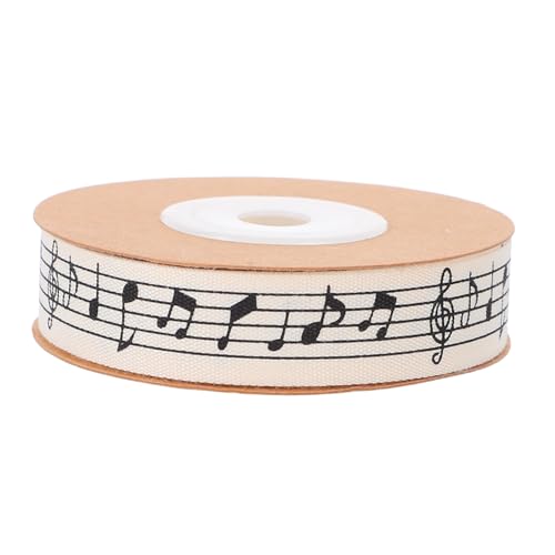 Gadpiparty 1 Rolle Musik Baumwollband Dekoratives Geschenkband für Blumenverpackung Bastelprojekte und Feiern Wiederverwendbar für Diy und Gartenarbeit von Gadpiparty